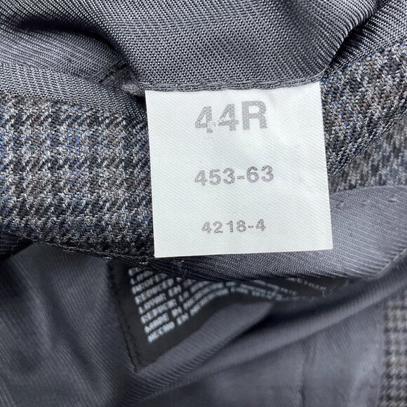 Stafford Blazer Men 44R Gray Black Houndstooth Executive Classic‎ Career Wool - Picture 12 of 14